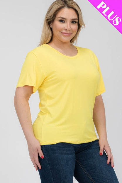 Plus Size Basic Short Sleeve T-shirt (CAPELLA)