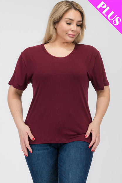 Plus Size Basic Short Sleeve T-shirt (CAPELLA)