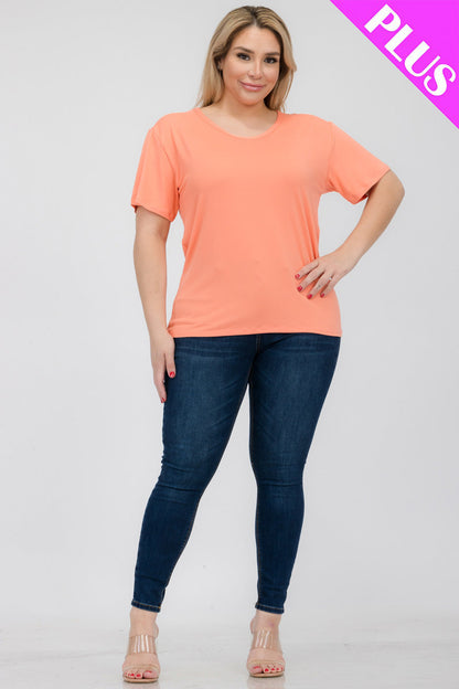 Plus Size Basic Short Sleeve T-shirt (CAPELLA)