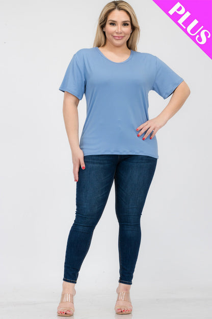 Plus Size Basic Short Sleeve T-shirt (CAPELLA)