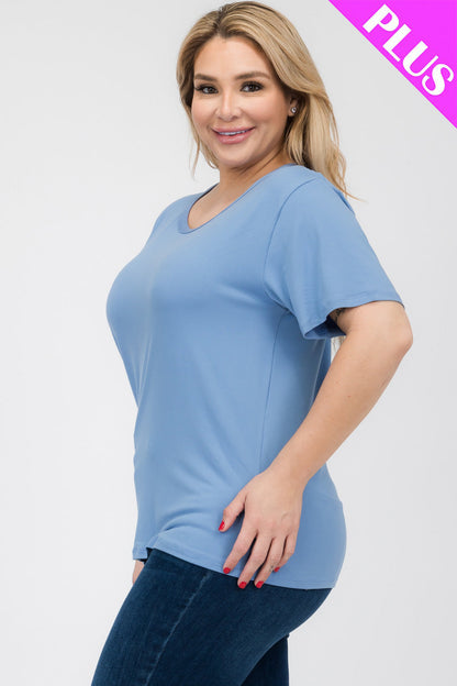 Plus Size Basic Short Sleeve T-shirt (CAPELLA)