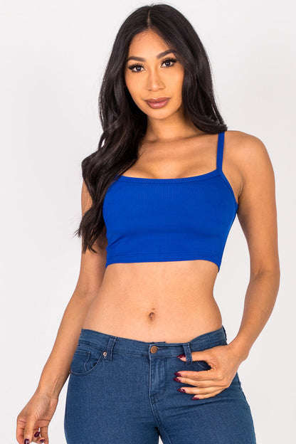 Ribbed Knit Cami Crop Top (CAPELLA)