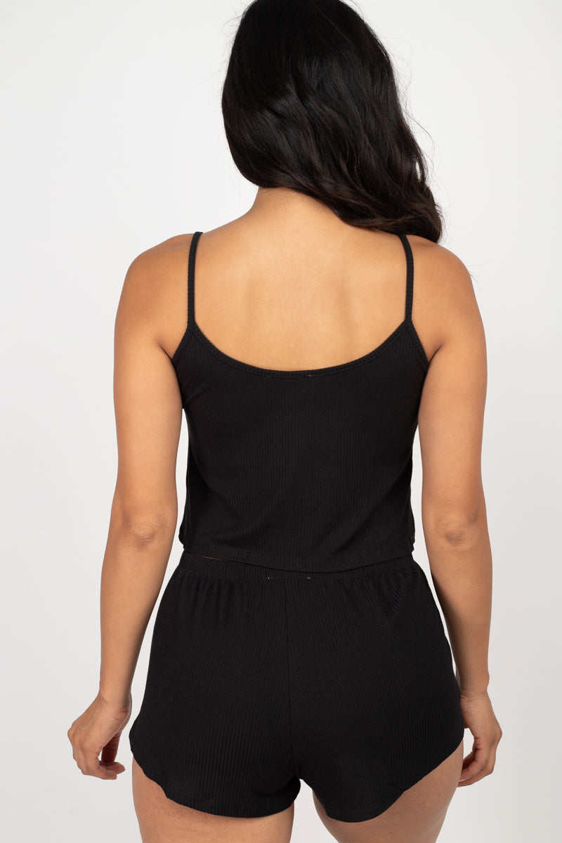 Ribbed Strappy Top & Shorts Set (CAPELLA)