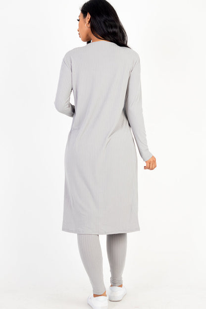 Ribbed Cardigan & Jumpsuit Set (CAPELLA)