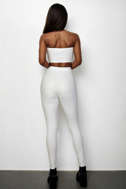 Ribbed Tube Top & Leggings Set (CAPELLA)