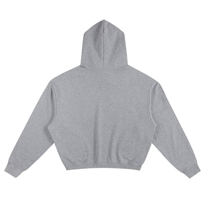 ESSNTIAL ELEMNTS Unisex 400G Solid Color Boxy Hoodie