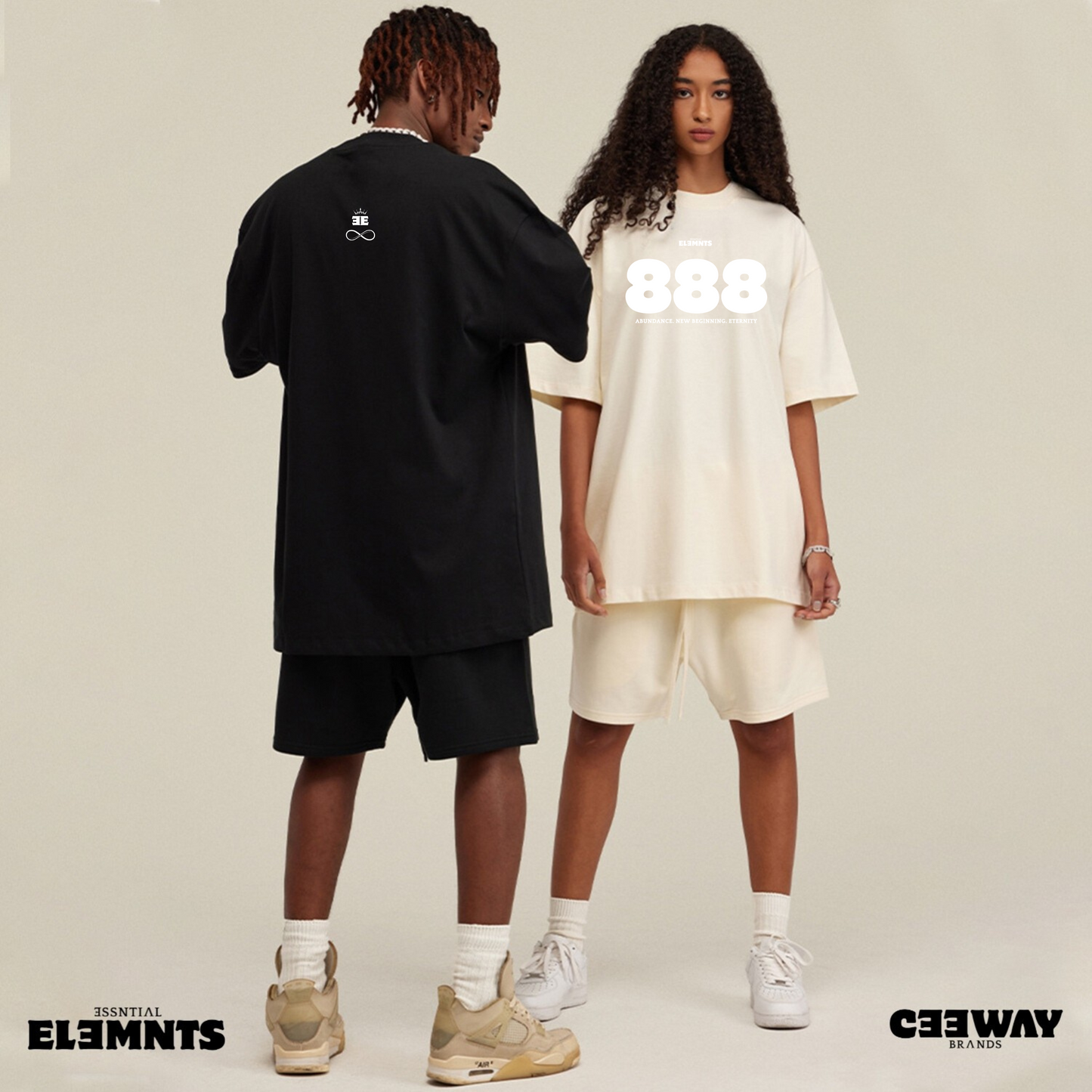 ESSNTIAL ELEMNTS Unisex Earth Tone Loose Fit Tee