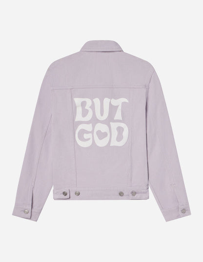 But God Cropped Denim Jacket