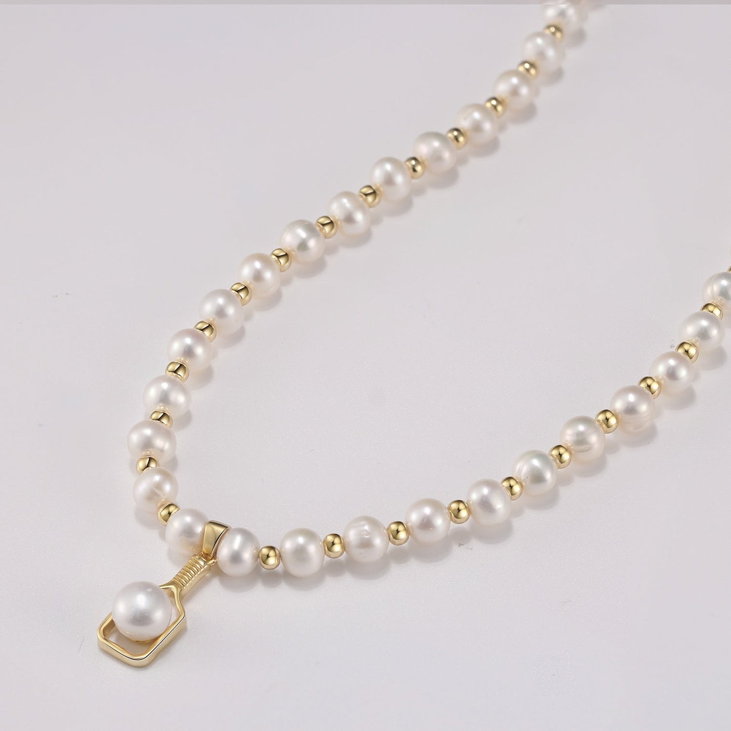 Pickleball Paddle Pearly Necklace