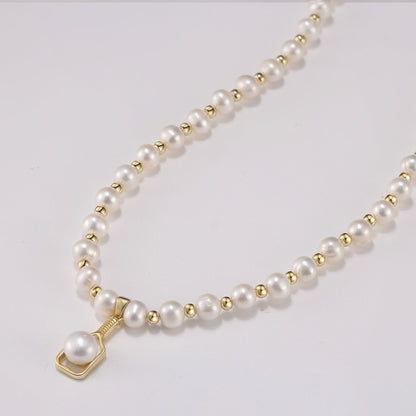 Pickleball Paddle Pearly Necklace
