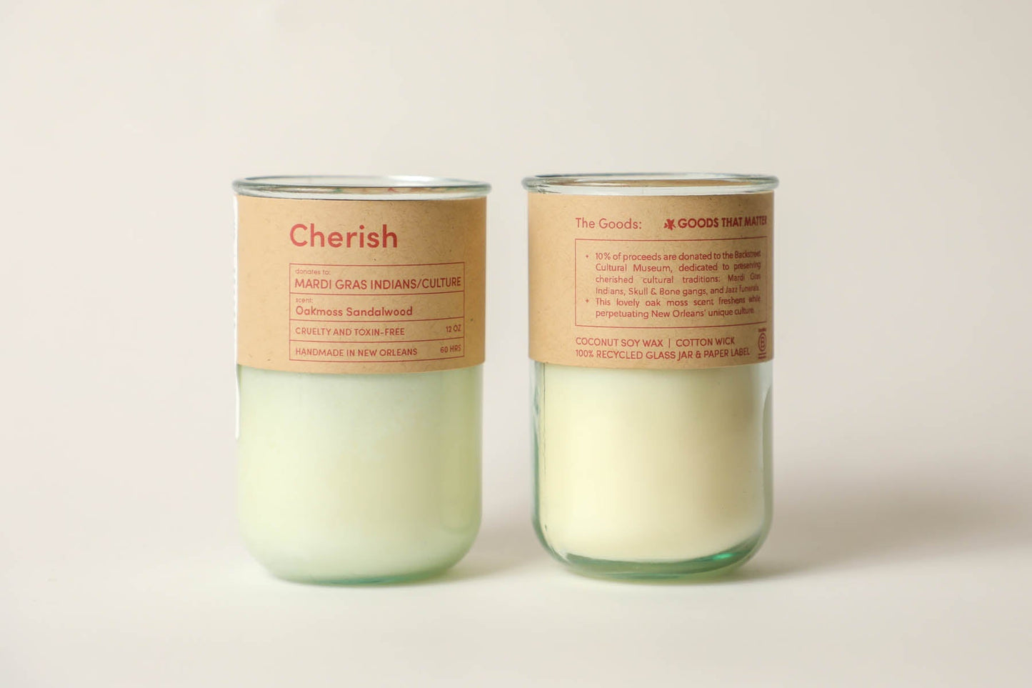 Cherish, Mardi Gras Indians / Oak Moss Scent: Candles for Good