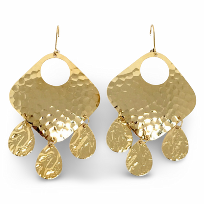 Hammered Chandelier Earrings