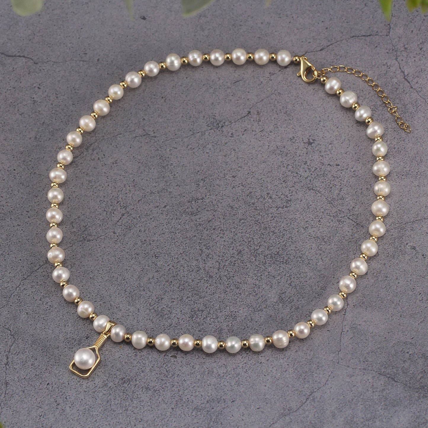Pickleball Paddle Pearly Necklace