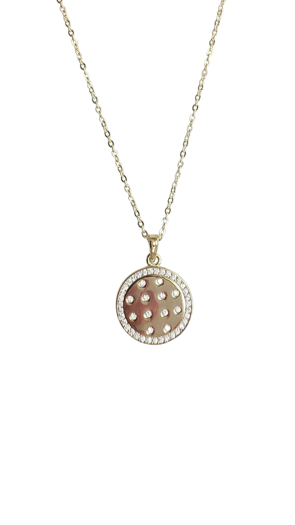 Pickleball Disc-o Ball Necklace Gold
