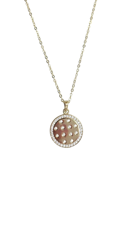 Pickleball Disc-o Ball Necklace Gold