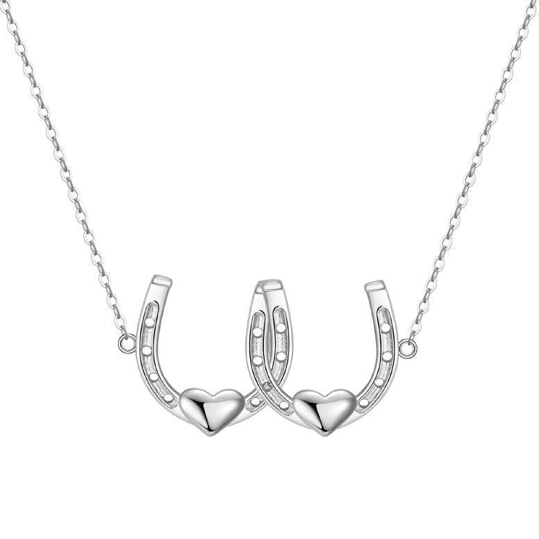 Saints Double Your Luck Horseshoes Necklace