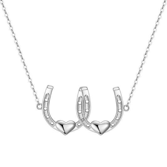 Saints Double Your Luck Horseshoes Necklace