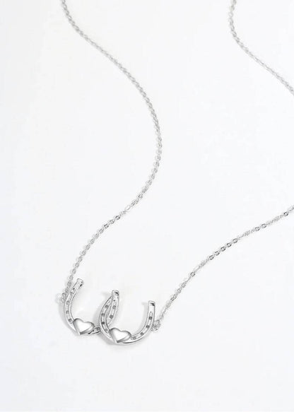 Saints Double Your Luck Horseshoes Necklace