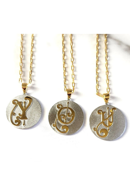 Fancy Initial Pendant Necklace by Saints & Saviors