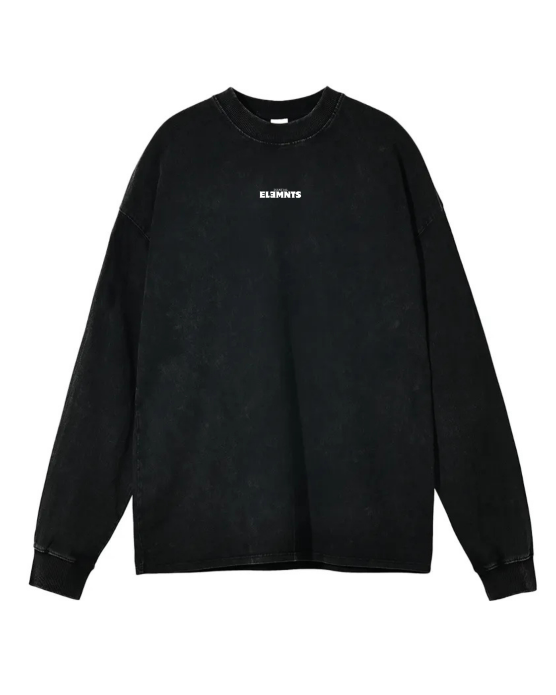 ESSNTIAL ELEMNTS Unisex 250G Acid Wash OS LS Tee