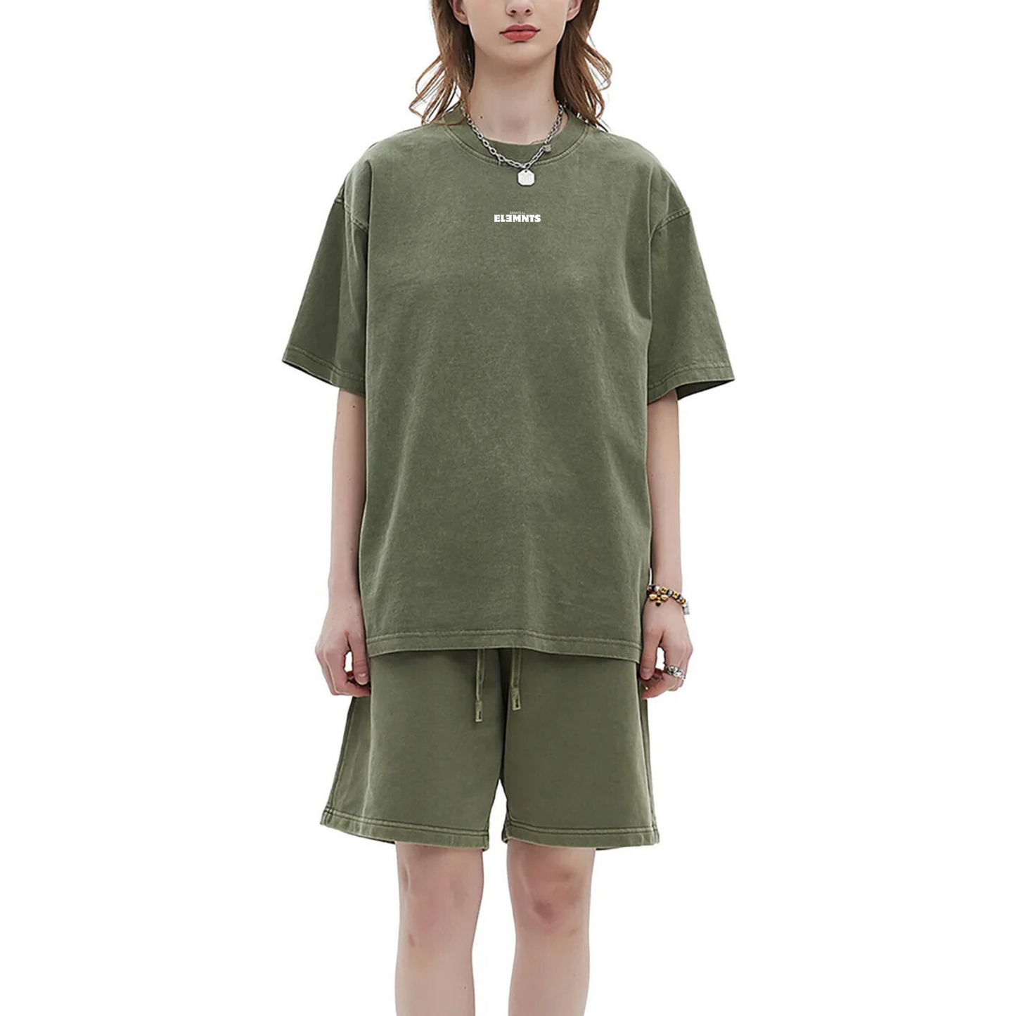 ESSNTIAL ELEMNTS Unisex DS Vintage Stone Wash Tee