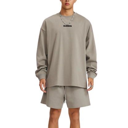 ESSNTIAL ELEMNTS Unisex 305G Long Sleeve Loose Tee