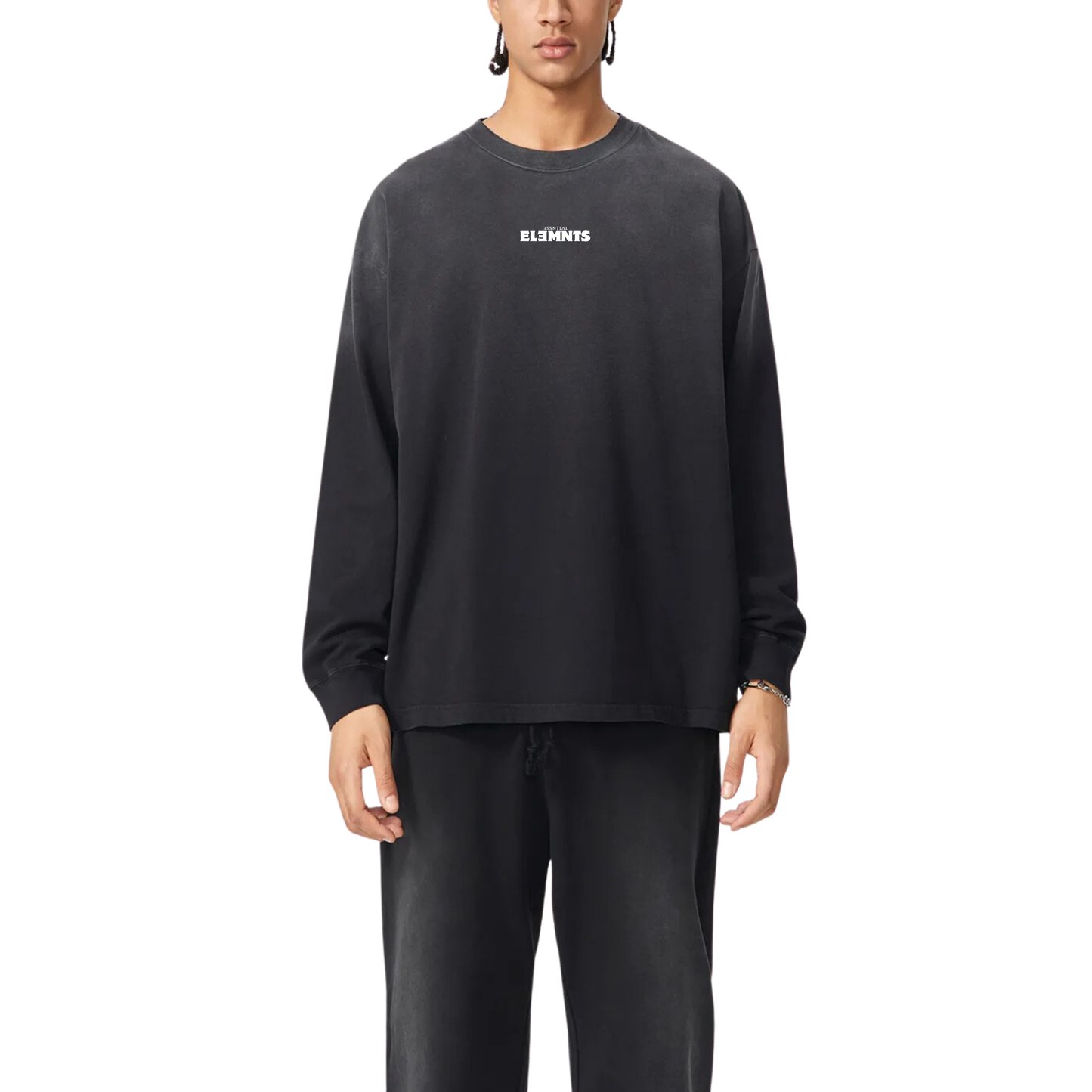 ESSNTIAL ELEMNTS Unisex 270G Gradient Washed VT LS Tee