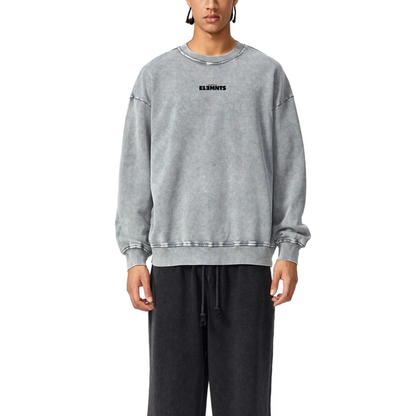 ESSNTIAL ELEMNTS Unisex 360G Acid Wash Sweatshirt