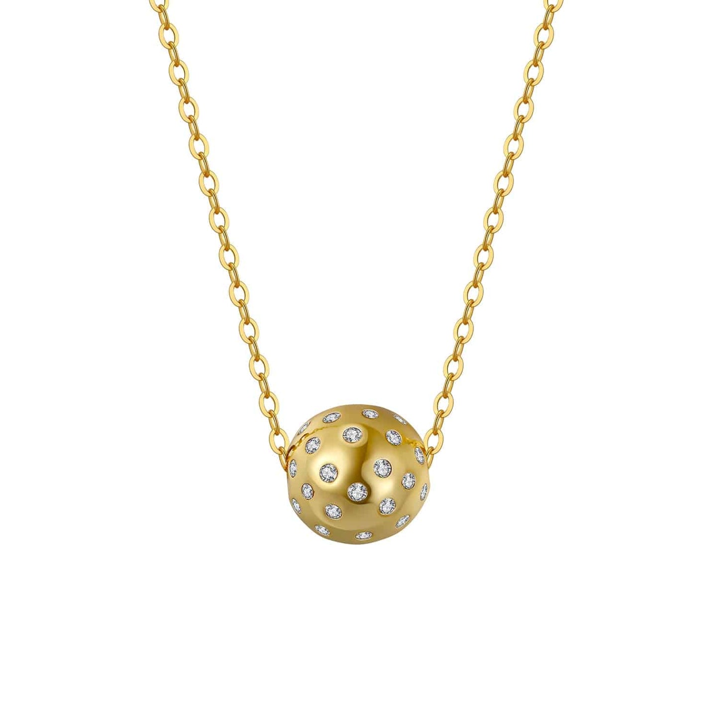 Pickleball Babe Belle BLING Ball Gold Necklace
