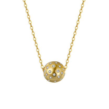 Pickleball Babe Belle BLING Ball Gold Necklace