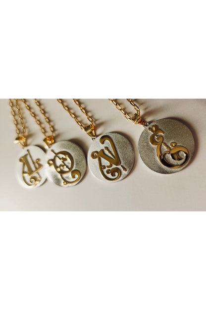Fancy Initial Pendant Necklace by Saints & Saviors