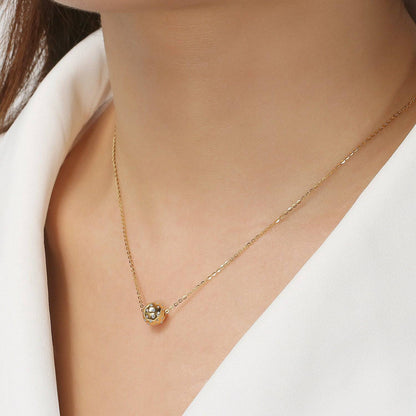 Pickleball Babe Belle BLING Ball Gold Necklace