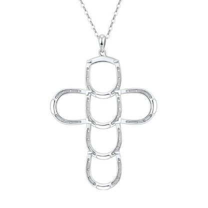 Saints Faith & Luck Cross Necklace Silver