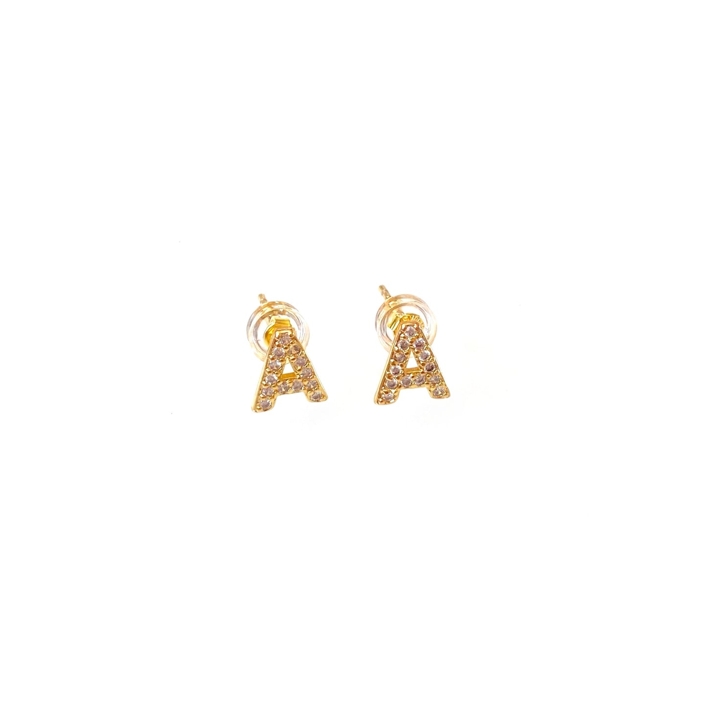 Gold Initial Studs