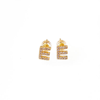 Gold Initial Studs