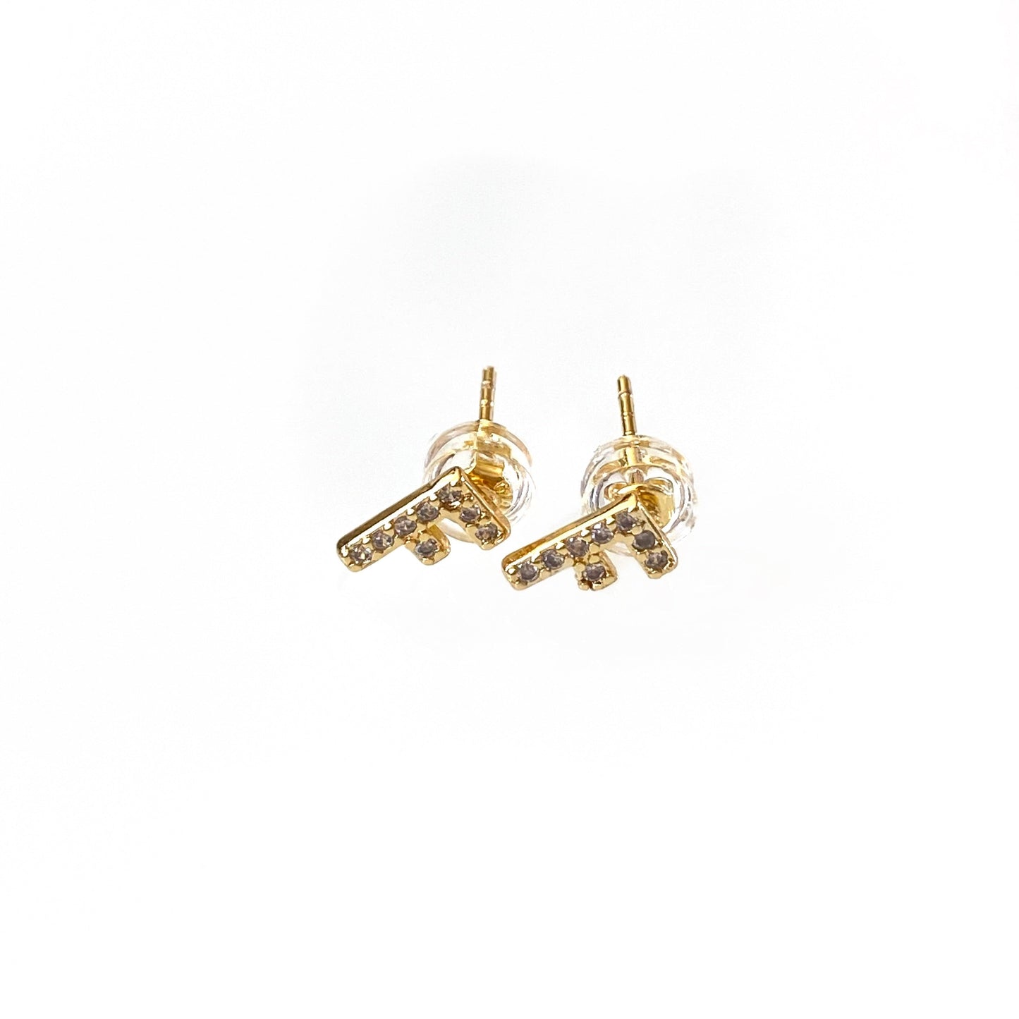 Gold Initial Studs