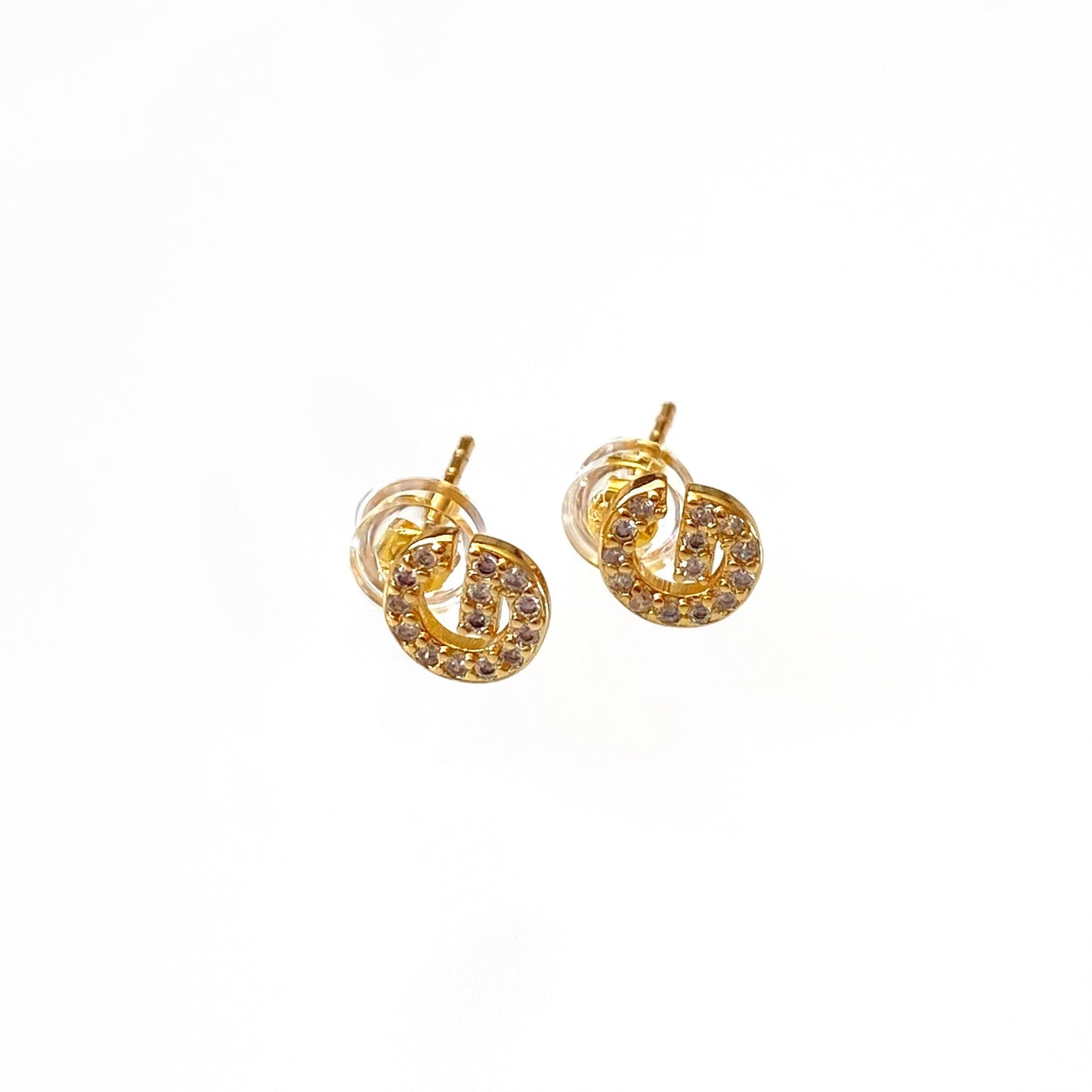 Gold Initial Studs