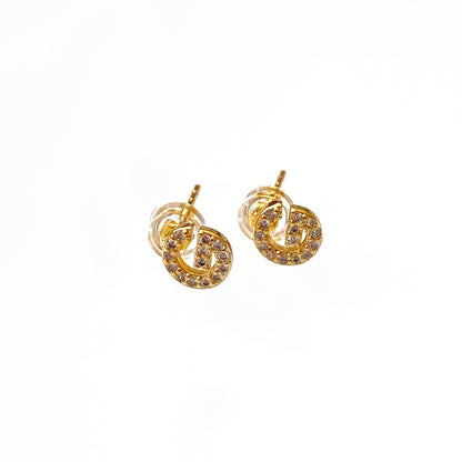 Gold Initial Studs
