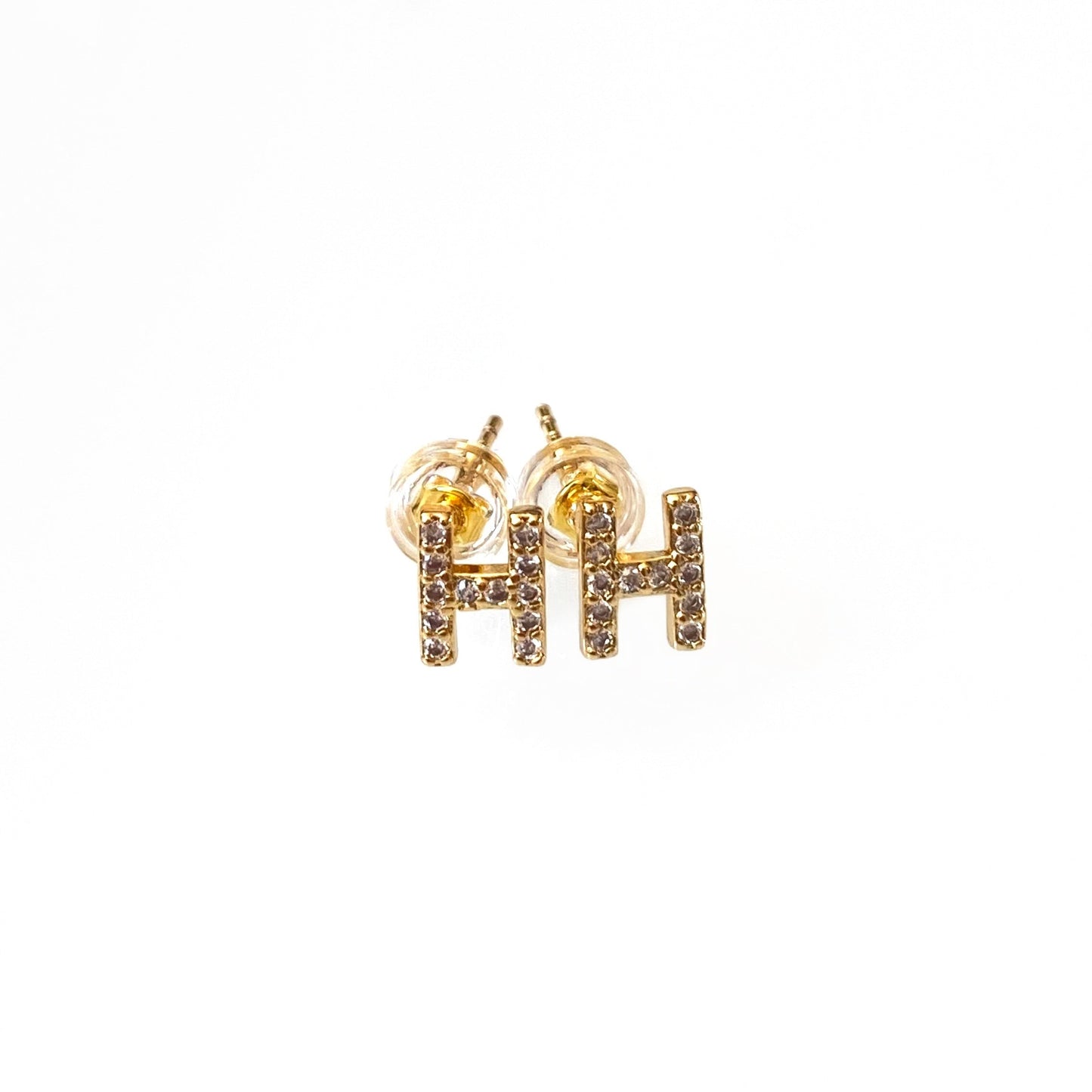 Gold Initial Studs