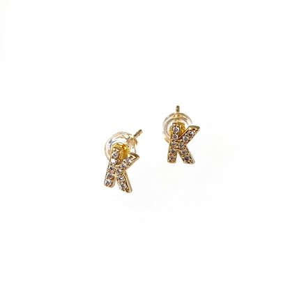 Gold Initial Studs