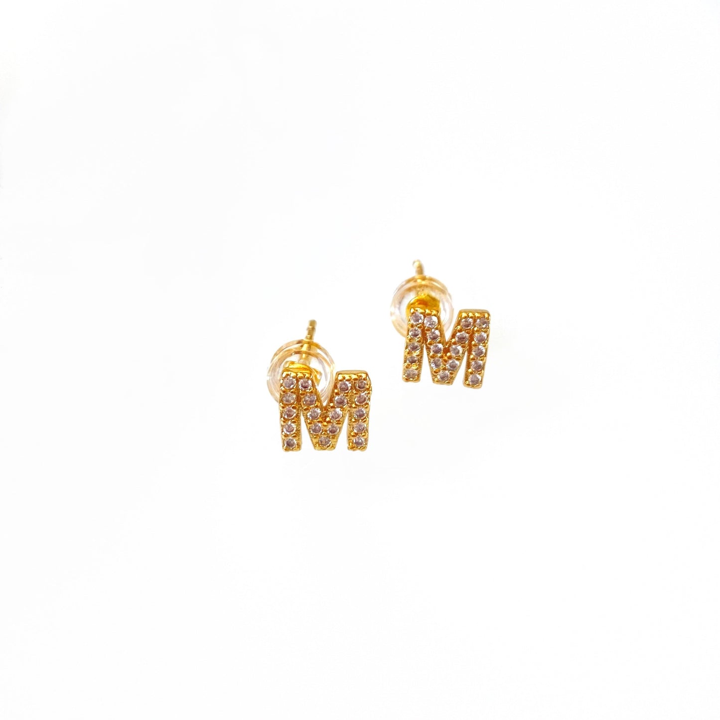 Gold Initial Studs