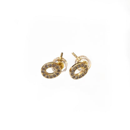 Gold Initial Studs
