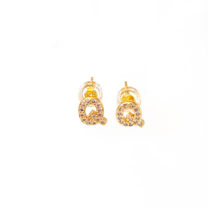 Gold Initial Studs
