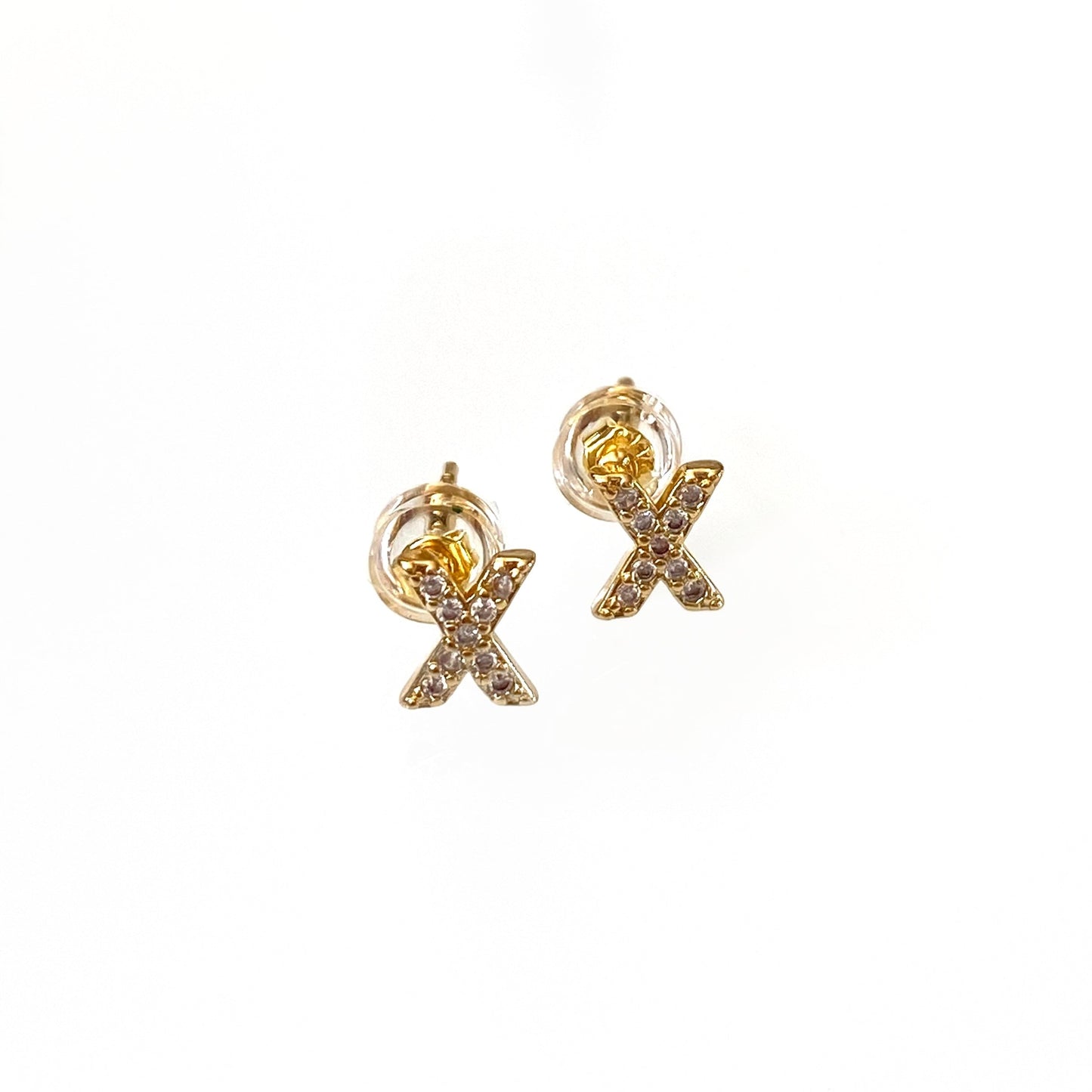 Gold Initial Studs