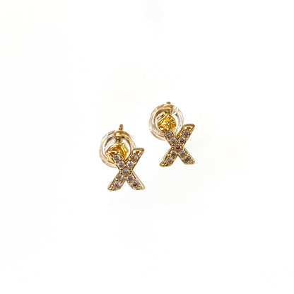 Gold Initial Studs