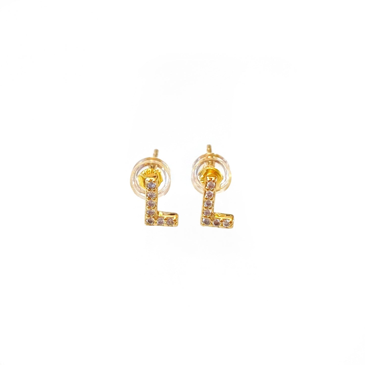 Gold Initial Studs