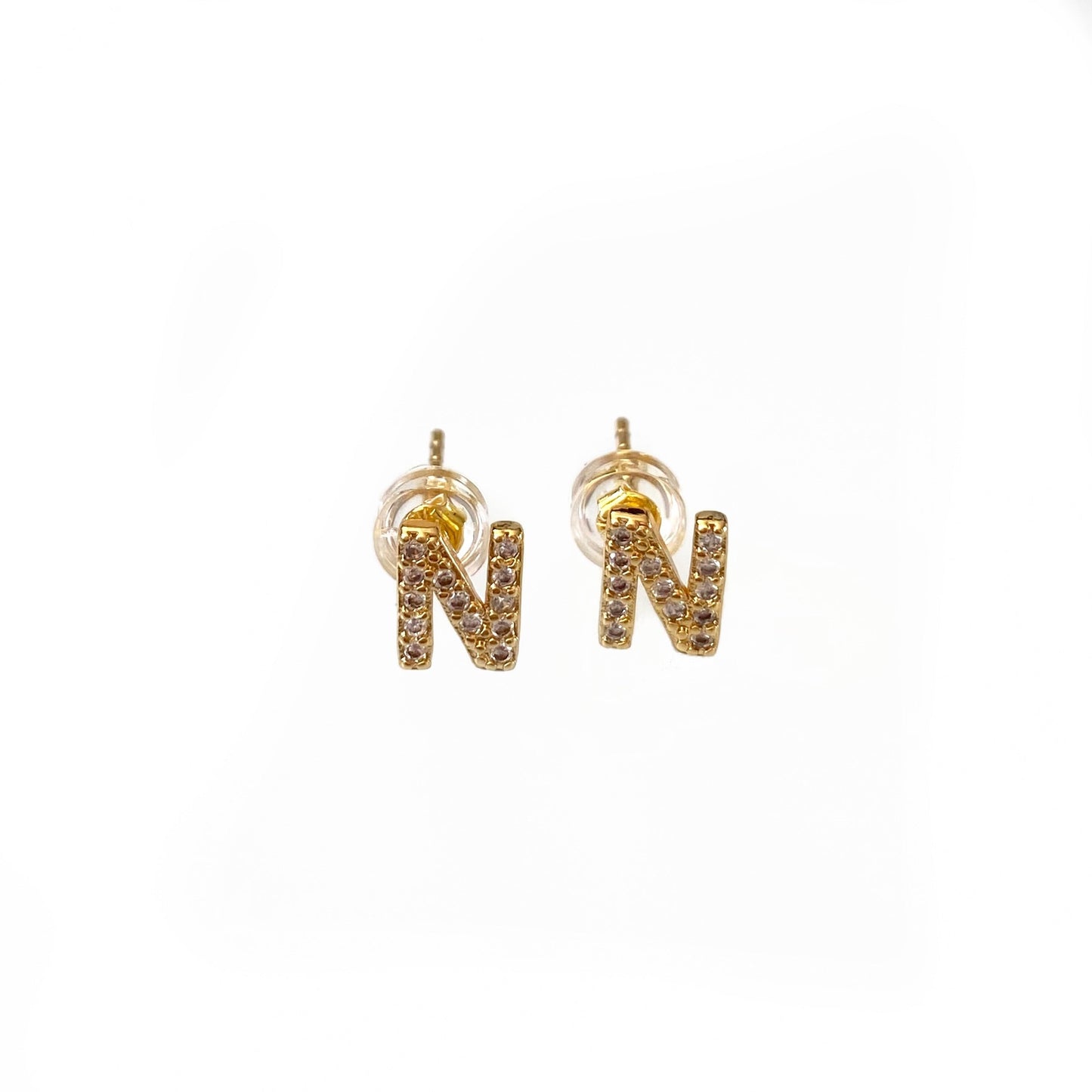 Gold Initial Studs