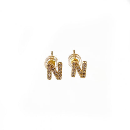 Gold Initial Studs
