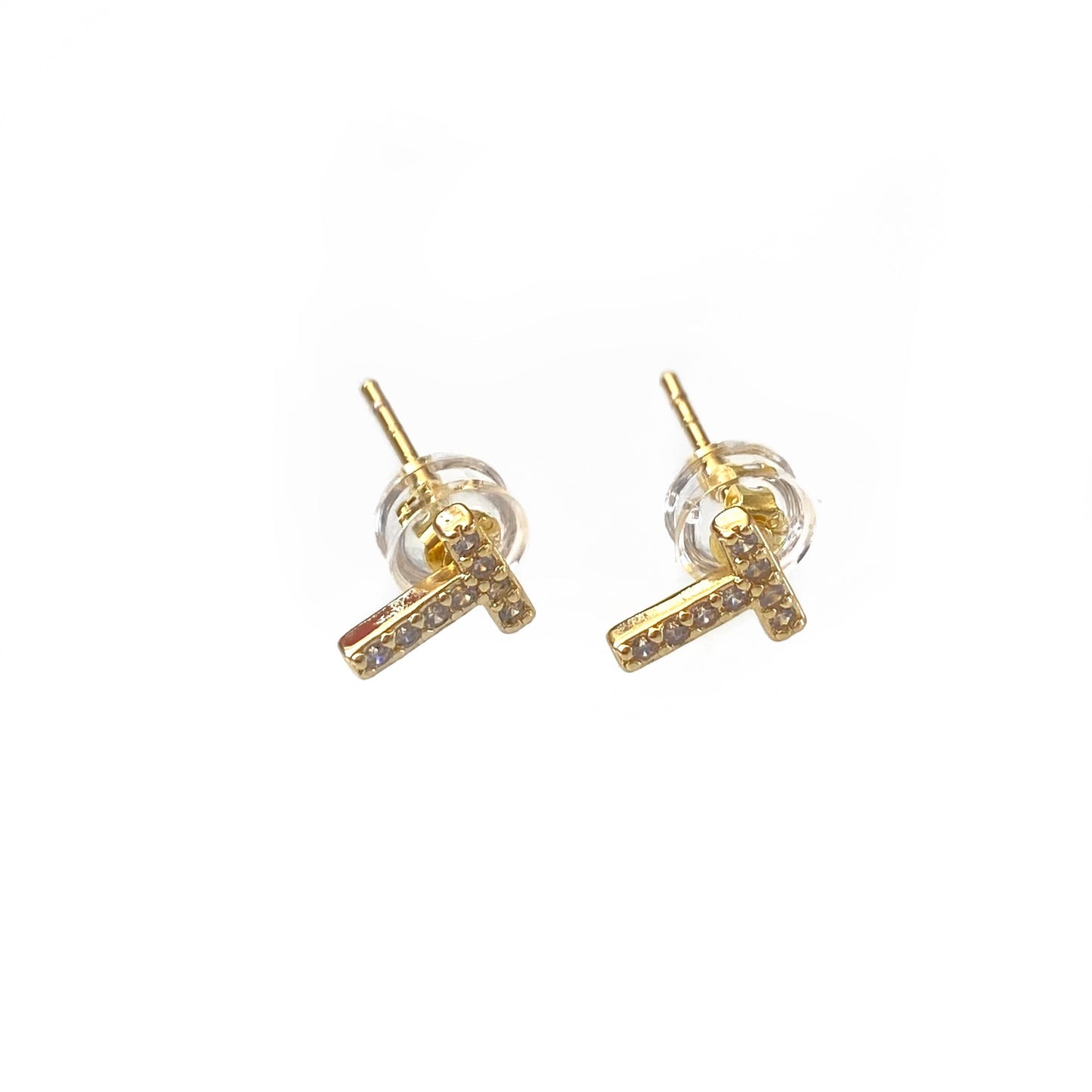 Gold Initial Studs