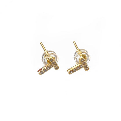 Gold Initial Studs